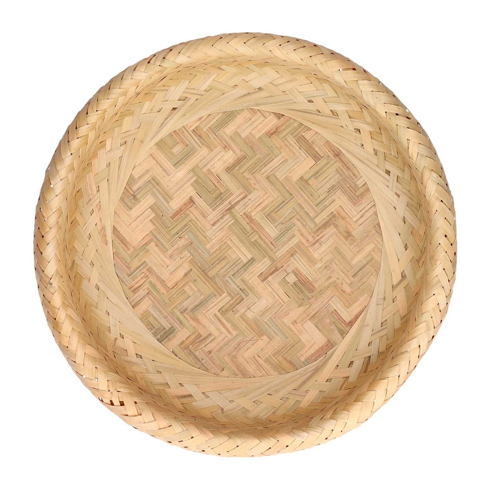 HElectQRIN Round Bread Baskets Bamboo Hand Woven Fruits Vegetable