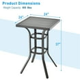 thumbnail image 3 of Costway 24'' Patio Bar Height Table with Aluminum Tabletop&Adjustable Footpads Balcony, 3 of 6