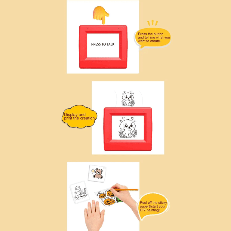 Sticker Box Printer, Smart AI Voice Sticker Maker Machine, Portable ...