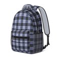 thumbnail image 2 of Blue and Black Checkered Pattern Backpack for School, Cute School Bag with Adjustable Shoulder Straps and Padded Back, 15.3"x11"x6.7", 2 of 5