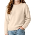 thumbnail image 5 of ZBSOKO Crew Neck Sweater for Boys Solid Color Classic Knit Pullover Long Sleeve Regular Fit Basic Tops Casual Fall Winter Clothes, 5 of 7