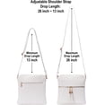 thumbnail image 3 of Monedero tipo bandolera Solene, ligero, mediano, para mujer, color blanco, 3 of 9