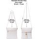 thumbnail image 3 of Monedero tipo bandolera Solene, ligero, mediano, para mujer, color blanco, 3 of 9