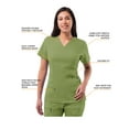 thumbnail image 3 of Adar Pro Scrubs For Women - Elevated V-Neck Scrub Top - P4212 - Spring Leaf - 2X, 3 of 7