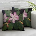 thumbnail image 3 of Fenyluxe Flowers Green Leaves Pillow Covers for Couch Sofa Indoor Outdoor Short Plush High-Quality 1PC 20x20in, 3 of 5