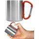 thumbnail image 1 of Taza para uso en exteriores Rojo Verde Taza para acampar 220 ml Con mango de mosquetón de acero inoxidable, 1 of 5