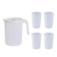 thumbnail image 1 of 1 juego de hervidor de agua fría de plástico con tazas, juego de jarra de agua transparente, 1 of 6