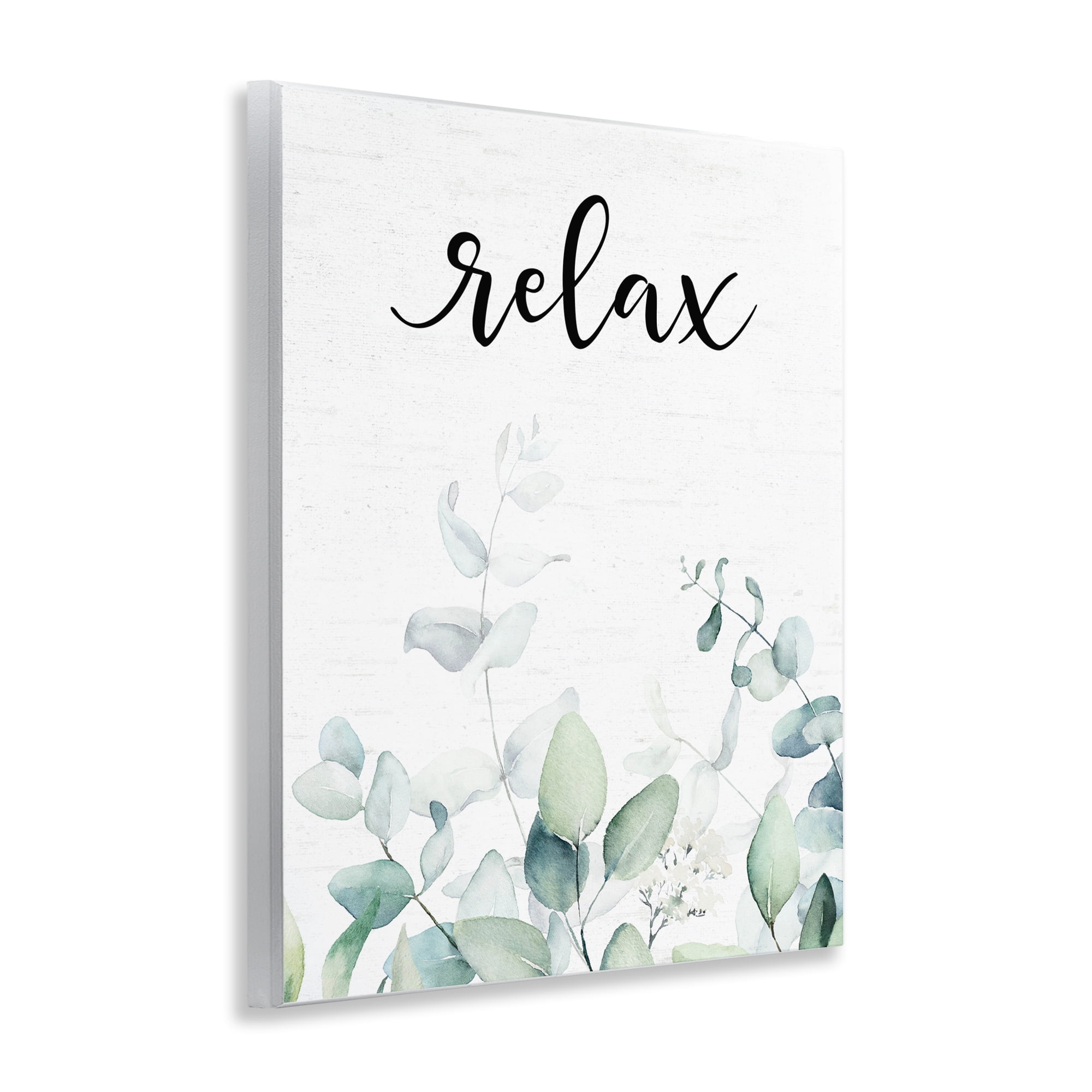 Relax Leafy Herbs Wall Plaque Art, design by Lettered and Lined