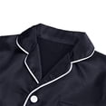 thumbnail image 6 of WUANDIXFA Girls Satin Silk Pajamas, Cute Soft Silk Fashion Sleepwear, 2 Piece Long Sleeve Shirt Pant Pajama Sets for Girls,Black,5-6 Years, 6 of 9