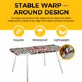 thumbnail image 4 of Plaid Gnomes Christmas Table Cloths for 8 Foot Rectangle Tables, Xmas Ball Gifts Snowflake Patio Waterproof Elastic Fitted Tablecloths, Washable Rectangular Table Cover for Camping, 4 of 8