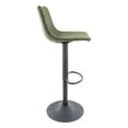 thumbnail image 4 of LeisureMod Tilbury Modern Adjustable Height Bar Stool Kitchen Counter Stools with Footrest & 360-Degree Swivel In Olive Green, 4 of 8