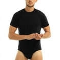 thumbnail image 5 of INCERUN Men's Short Sleeve Leotard Bodysuits Romper Brief Tops, 5 of 7