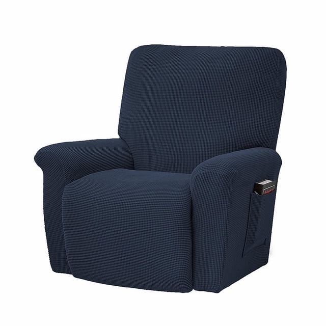 MOQIN Velvet Stretch Recliner Couch Covers 4-Pieces Style Recliner Chair Covers Recliner Cover for Reclining Chair Slipcovers Feature Non Slip Form Fitted Thick Soft Washable