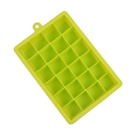 24 Grid Silicone Ice Cube Tray Molds DIY Desert Cocktail Juice Maker Square Mould Specification:Grass (The Best Juice Maker)
