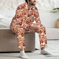 thumbnail image 7 of Daiia Skull rock record for Men's Long-Sleeved Pajama Set – Soft & Comfortable Sleepwear Button-Up Pajamas Cozy Lounge Wear-X-Large, 7 of 7