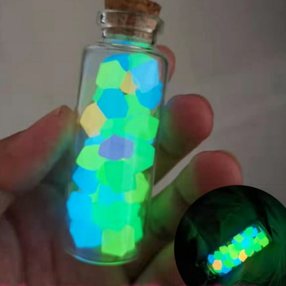 500 Pieces Glow in The Dark Rocks Glowing Stones Decor Pebble Stones for Garden, Walkway, Potted Plant, Flower Bed, Fish Tank Aquarium (Assorted Colors)