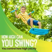 Swurfer Kick Stand Up Outdoor Tree Swing for Kids Holds Up to 200 lbs Ages 6 Years and Up