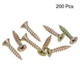 thumbnail image 3 of Uxcell M4 x 20mm Phillips Flat Head Carbon Steel Color Zinc Plated Wood Screws 200 Pack, 3 of 5