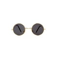 thumbnail image 1 of Gold Circular (41mm) Frame Black Lens Sunglasses, 1 of 2