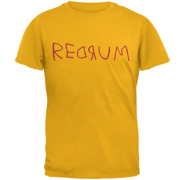 Halloween Horror Redrum Mens T Shirt Gold SM
