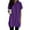 Purple, variant on Timegard Hoodies for Women Short Sleeve Drawstring Mid Long Pullover Tops Casual Loose Summer Fashion