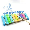 thumbnail image 3 of Hand Knock Piano Colorful Wooden Music Instrument Montessori Toy (Rainbow), 3 of 7
