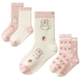 thumbnail image 2 of Balabala Girls Cotton Blend Crew Socks, 5-Pack Cute Ruffle Animal Socks, Soft Stretch School Socks for All-Season Wear (4–14 Years), 2 of 7