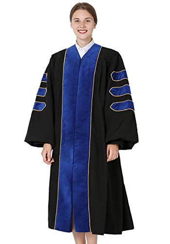 Free Shipping Ends Soon Deluxe Doctorate Doctoral Graduation Gown Robe 