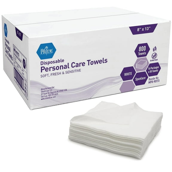 MED PRIDE Wipes for Adults – 800 Count Soft Dry Body Wipes for Adults, Absorbent Disposable Towels for Incontinence Care, Baby & Elderly Use