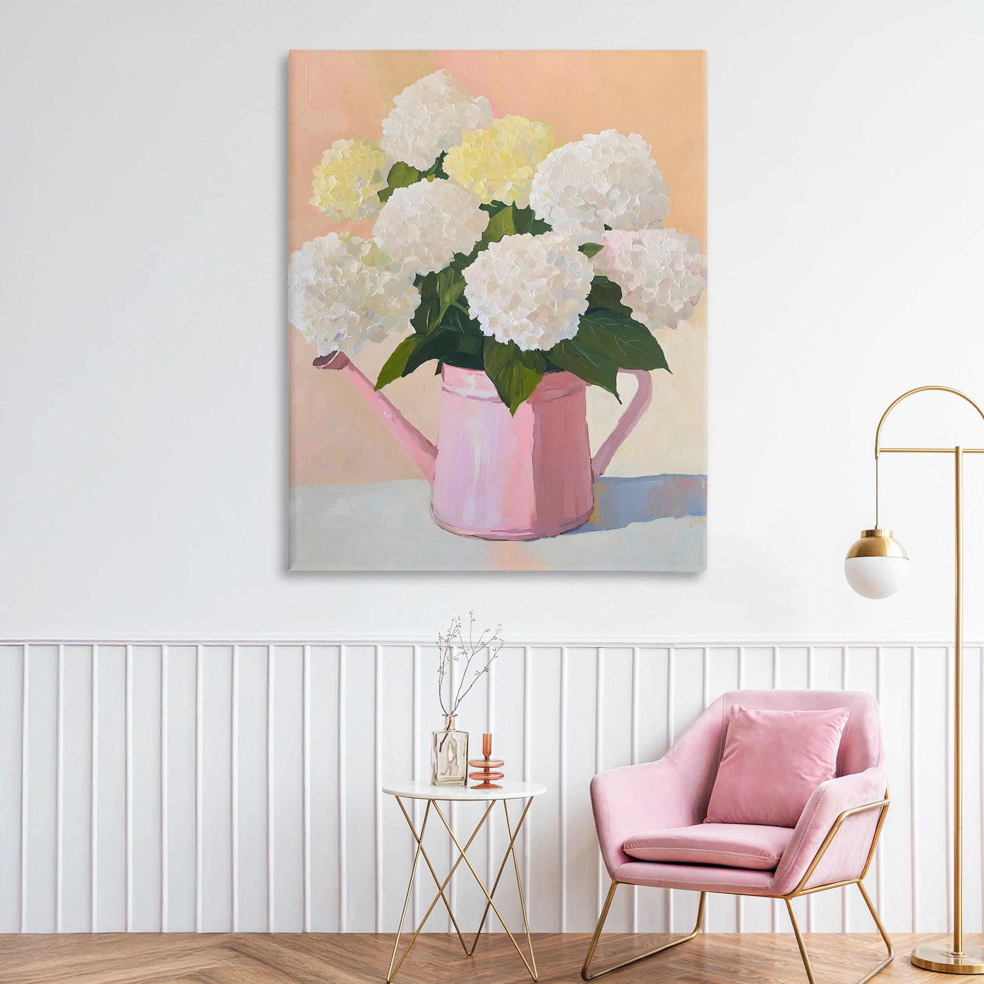 Stupell Industries Hydrangeas in Watering Can Canvas Wall Art, design by The Prints Vibe