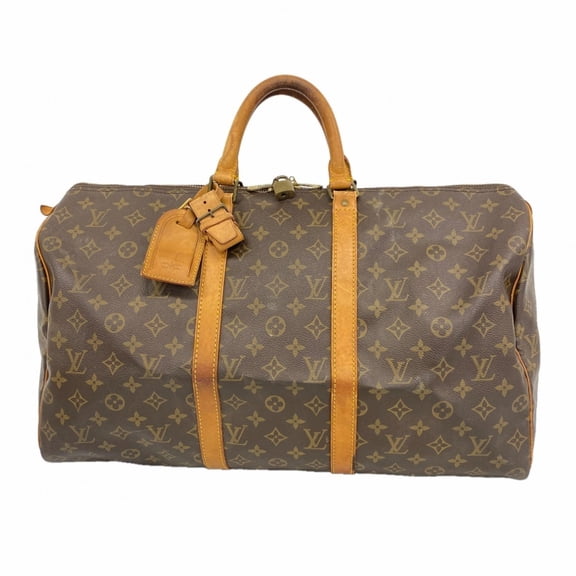 Pre-Owned Louis Vuitton Monogram Keepall 50 Boston Bag M41426 Brown Men's/Women's P2347193