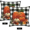 thumbnail image 6 of Fall Pillow Covers 20x20 Set of 2, Autumn Buffalo Plaid Pumpkin Throw Pillows Linen Farmhouse Grateful and Blessed Thanksgiving Decor Outdoor Cushion Case for Home Sofa Bedroom Living Room, 6 of 6