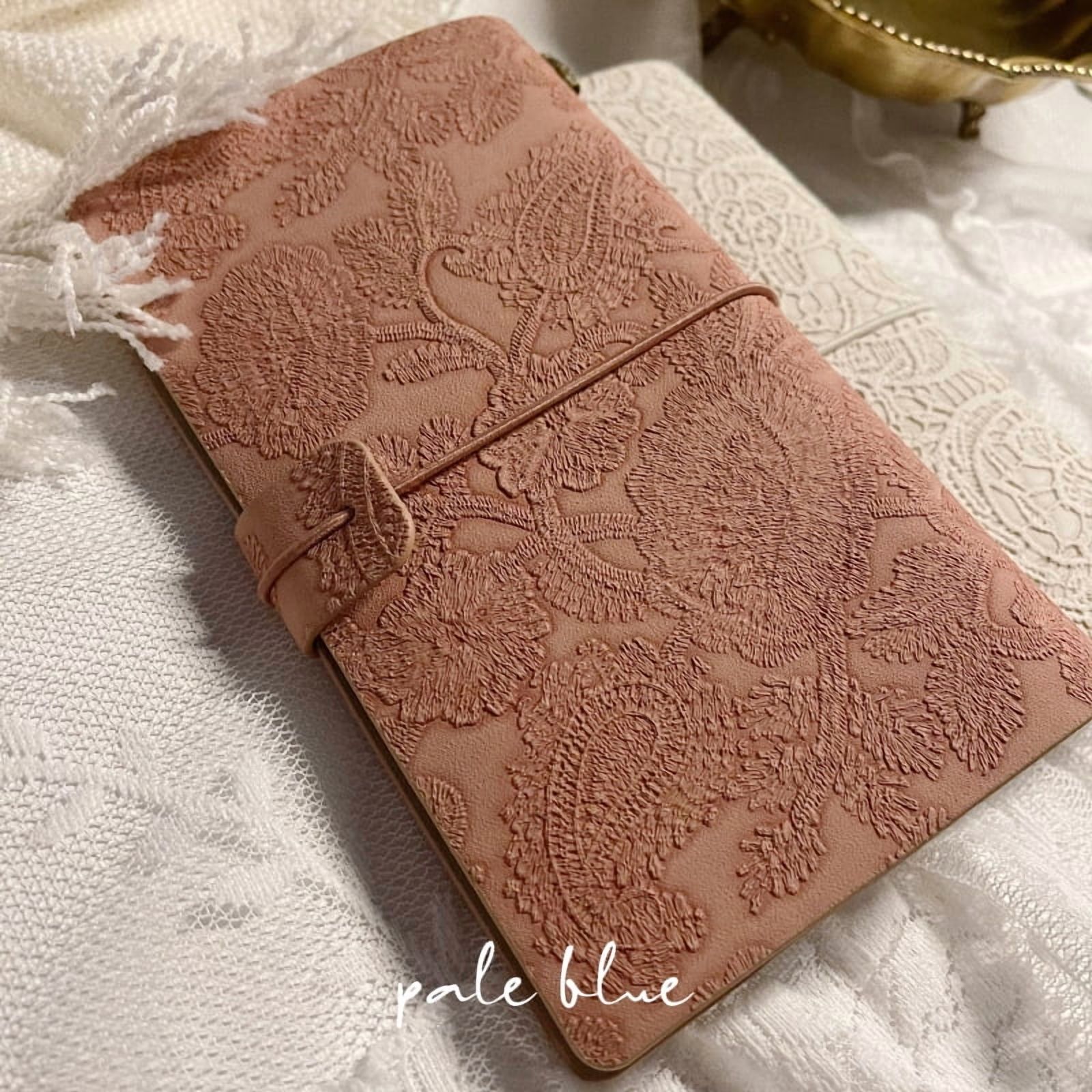Vintage-Style Embossed Faux Leather Art Journal - Exquisite Junk Magazine Notebook with 3 Inner Notebooks