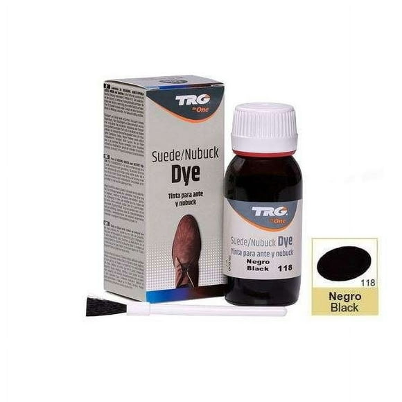 TRG Black 118 Suede nubuck dye - excellent quality penetrating dye to enhance faded or worn footwear. Best suede shoe dye and nubuck shoe dye