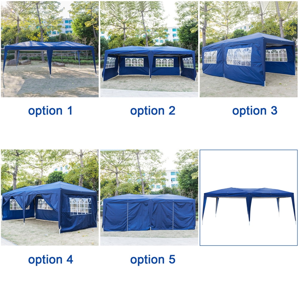 Aimee Lii 180"x236" Canopy Tent Awnings for Decks, Backyard Canopy Gazebo, Outdoor Patio Awnings for Party BBQ Events, Easy Set Up, Waterproof, Blue