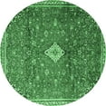thumbnail image 1 of Ahgly Company Indoor Round Persian Emerald Green Traditional Area Rugs, 5' Round, 1 of 4