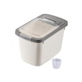 thumbnail image 2 of Grain Rice Storage Bin Cereal Dispenser Bucket Airtight Pet Food Storage Box White, 2 of 8