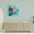 thumbnail image 2 of Smiling Dolphin Water Splash Animals & Insects Painting Gallery Wrapped Canvas Print Wall Art, 2 of 7