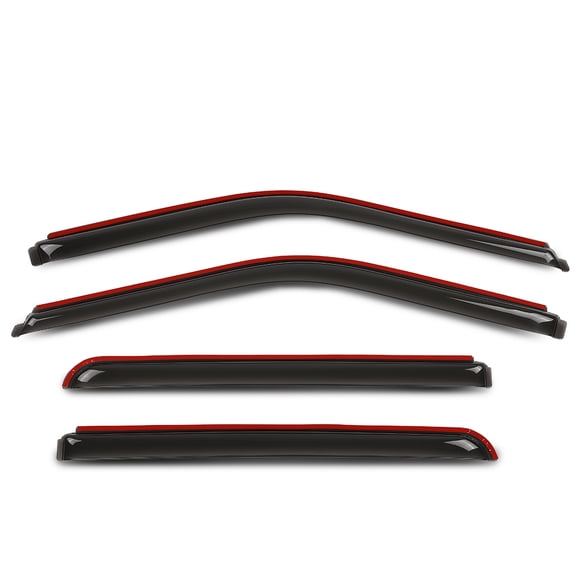 Window Vent Visor In-Channel Rain Guards Glossy Black Fit For 2015-2025 Ford F150 Supercrew/2017-2025 Ford F150 Raptor SuperCrew Window Deflectors Vent Visors