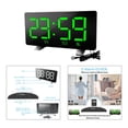 thumbnail image 3 of Reloj despertador portátil con radio FM y pantalla LED digital de 6 pulgadas para el hogar y la oficina, color negro Verde negro, 3 of 9