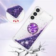 thumbnail image 3 of Funda para Samsung Galaxy S24 5G con Brillo Líquido Flotante, Purpurina, Parachoques y Anillo Giratorio Soporte, 3 of 5