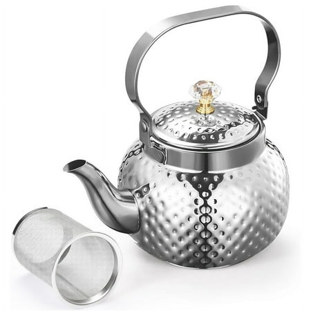 

Stainless Steel Teapot with Infuser 1.2 L Kettle Teapot with Removable Filter-for Filtering Tea Or Other Teas Silver