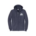 thumbnail image 1 of Gravity Outdoor Co. Zip-Up Hoodie - Heather Navy - White Logo - Medium, 1 of 2