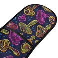 thumbnail image 2 of Dailycode Double Sided Oven Mitt with Loop Heat Resistant Kitchen Long Potholders 7" x 35" Neon Mushrooms, 2 of 6