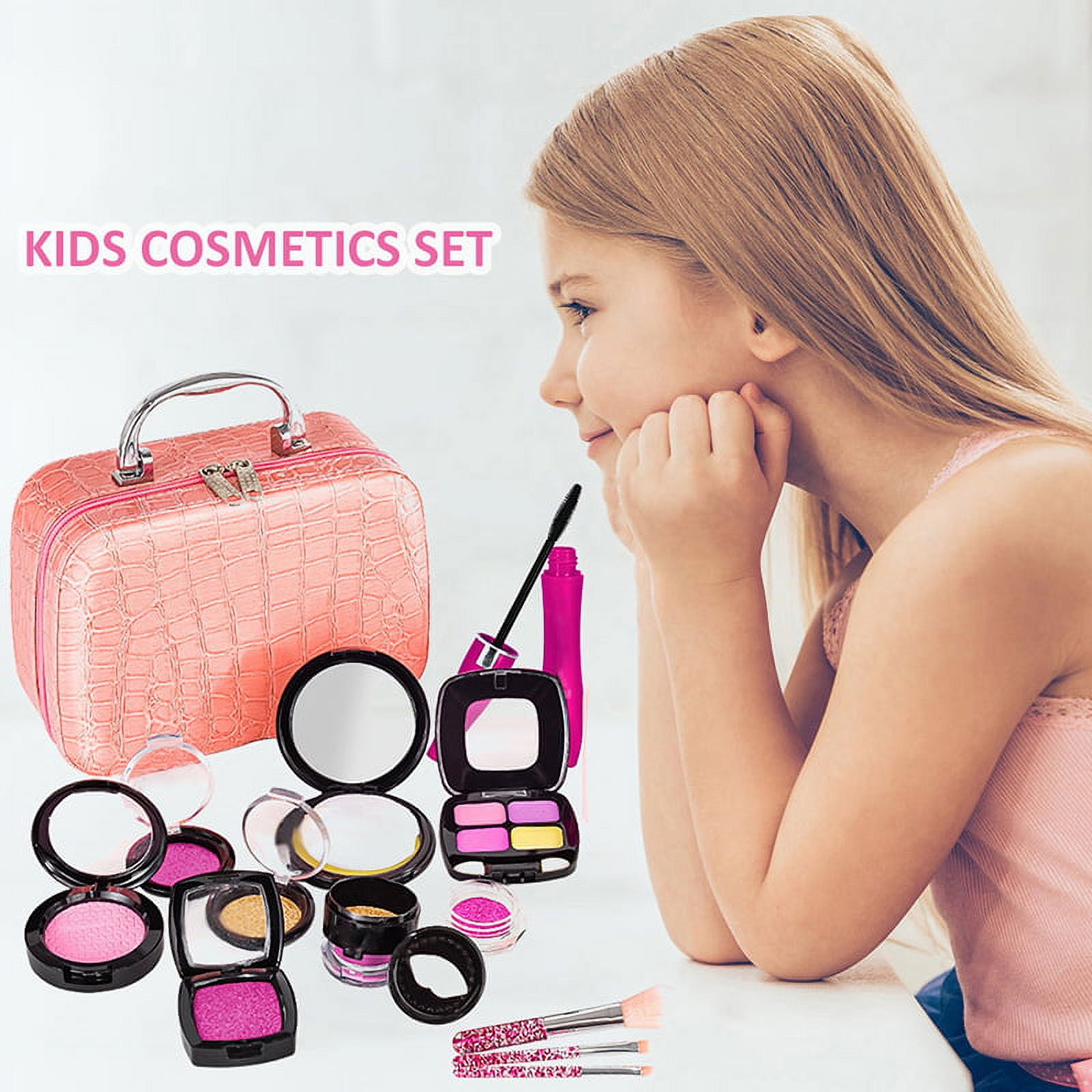 Pretend Makeup Kit for Girls, Kids Makeup Sets with Cosmetic Bag, Toddler  Princess Pretend Play Toys, Birthday Party Little Girl Age 2, 3, 4, 5+(Not Real  Makeup) 