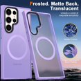 thumbnail image 3 of Entronix Shockproof Silicone Cell Phone Case for Samsung Galaxy S24 Ultra, Purple, 3 of 6