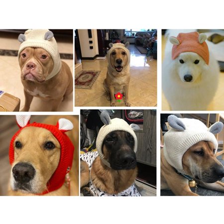 3PCS Cute Adorable Knitted Doggie Hat Dogs Lovely Winter