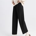 thumbnail image 4 of Hueook Maternity Pants Workout Pregnant Women's Solid Color Long Pants for Spring and Fall Elastic Waist Outerwear Belly Support Non-Tight Belly Pants Black M, 4 of 6