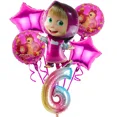 thumbnail image 3 of Globos de cumpleaños con números de Masha y el oso, suministros para fiestas infantiles, decoración para baby shower, globos de aluminio, globos de dibujos animados de anime, 3 of 5