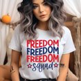 thumbnail image 2 of Freedom Squad Graphic T-Shirt – Red White Blue Stars Tee, Black, Size 3XL, 2 of 6